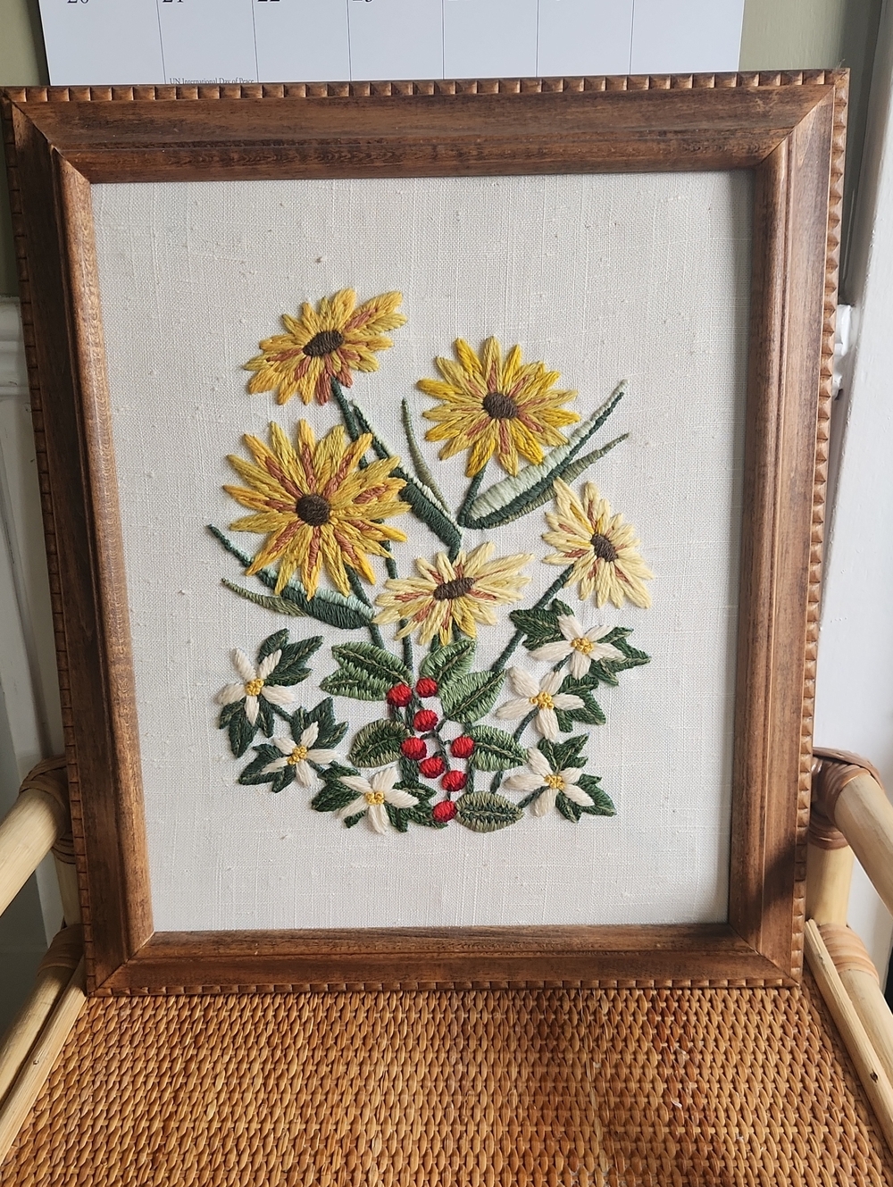 Vintage Crewl Flowers